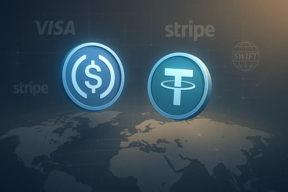 Illustration for article: Beyond Exchanges: How Stablecoins Are Quietly Powering the Next Retail Revolution