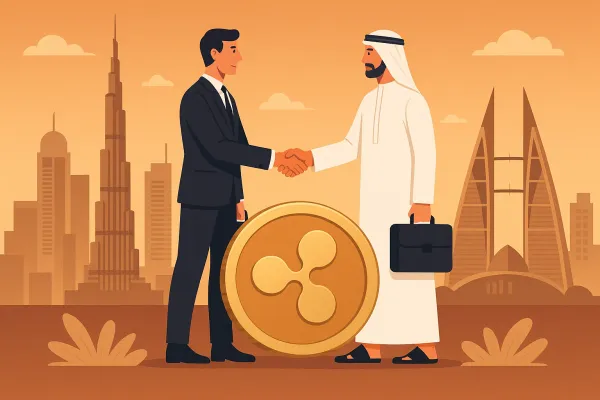 Illustration for article: Ripple Partners with Bahrain Fintech Bay to Roll Out RLUSD Stablecoin