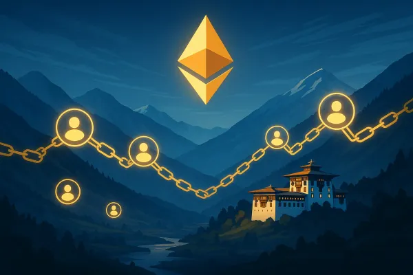Illustration for article: Bhutan Migrates National ID to Ethereum: A Bold Step Toward Blockchain Governance